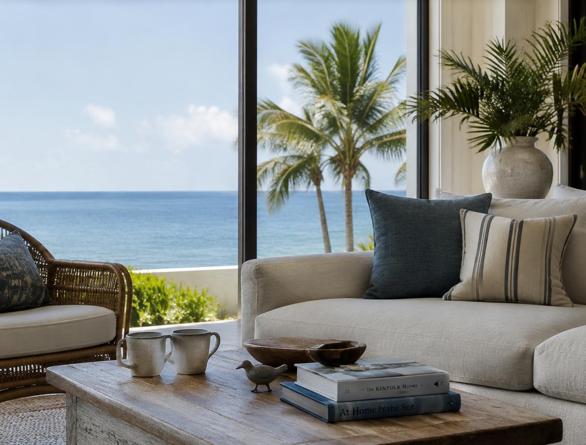 Coastal retreat setting overlooking the Gulf in Siesta Key